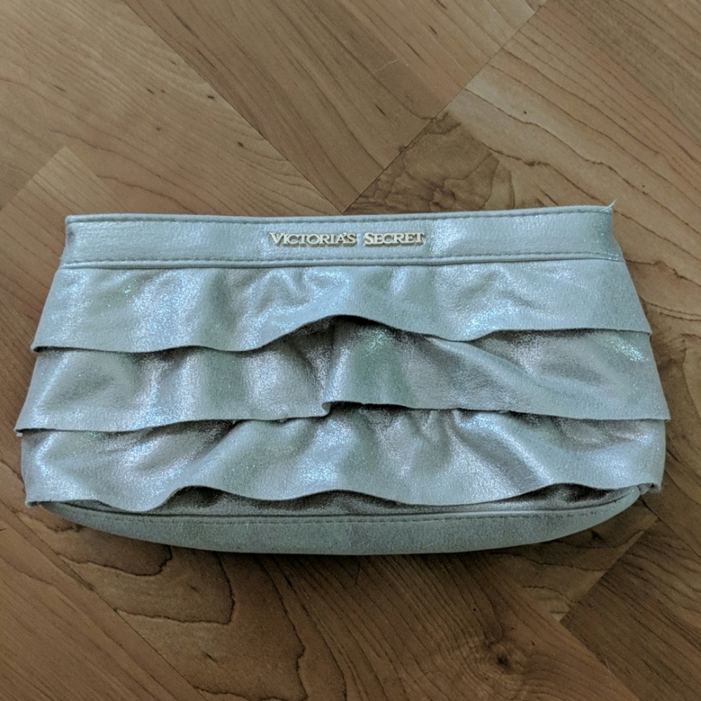 Victoria's Secret gold shimmery clutch